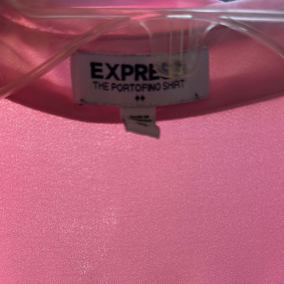 Express Pink Sheer Button Down Shirt XL - Picture 2 of 5